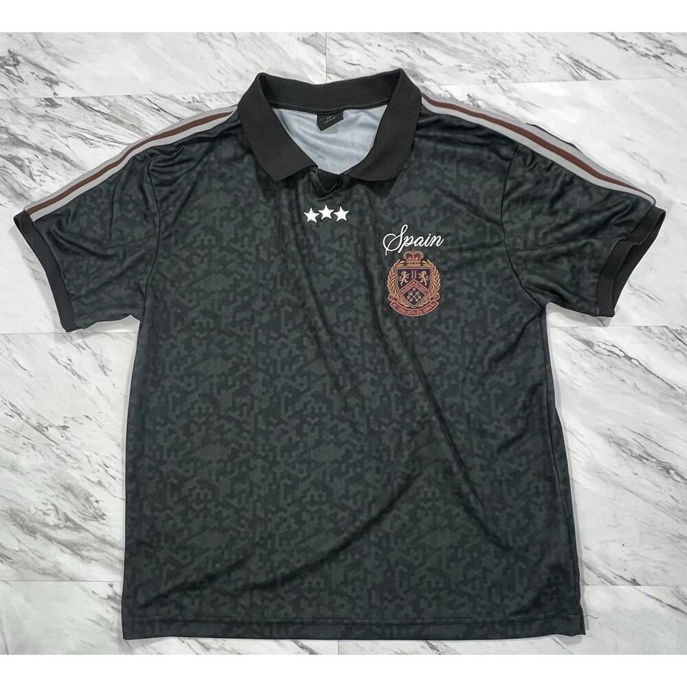 Spain Crest Polo Shirt Green Camo Embroidered Men’s Size S #9